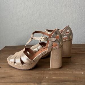 Esska Valerie Gold Block Heel